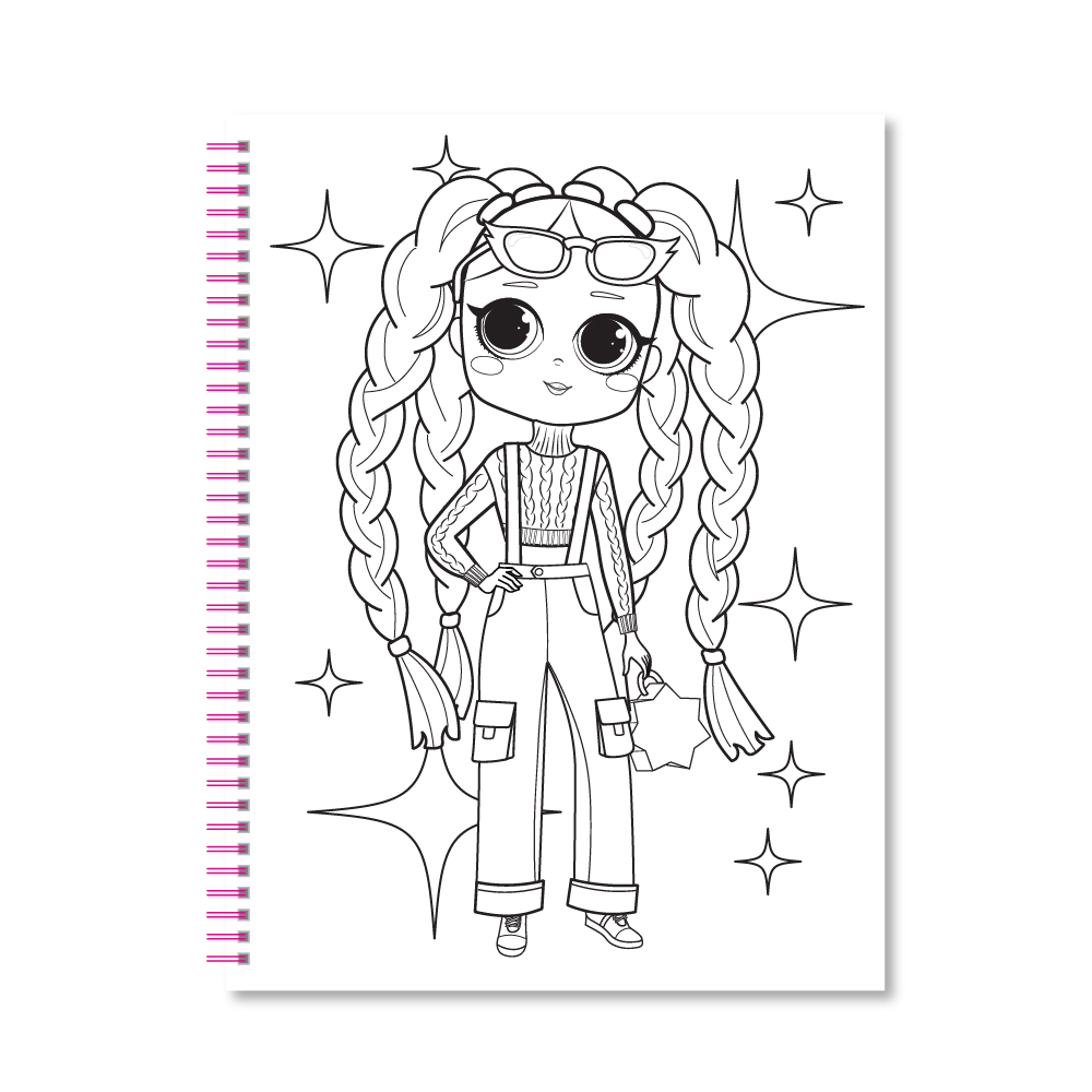 Набір для творчості "COLORING FUN" Розмальовка з олівцями на пружині "Для дівчат" 
