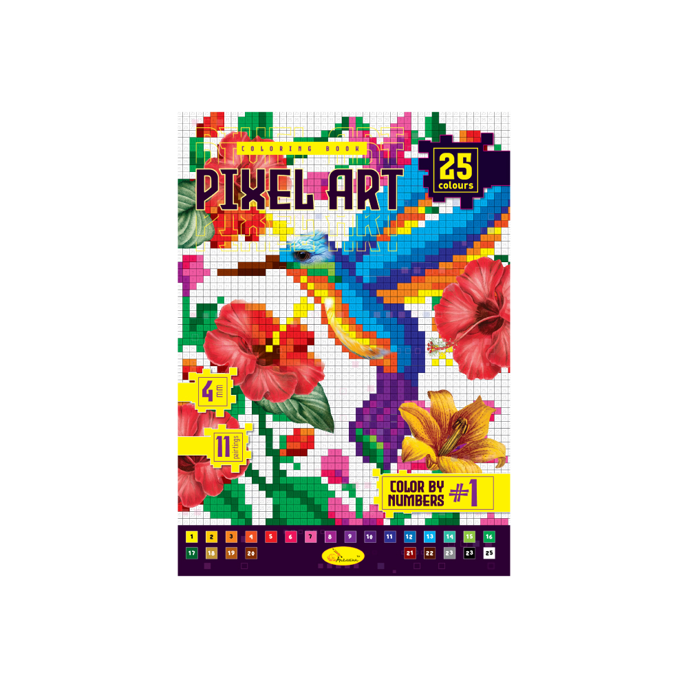 Coloring book "PIXEL ART" COLOR BY NUMBERS #1 