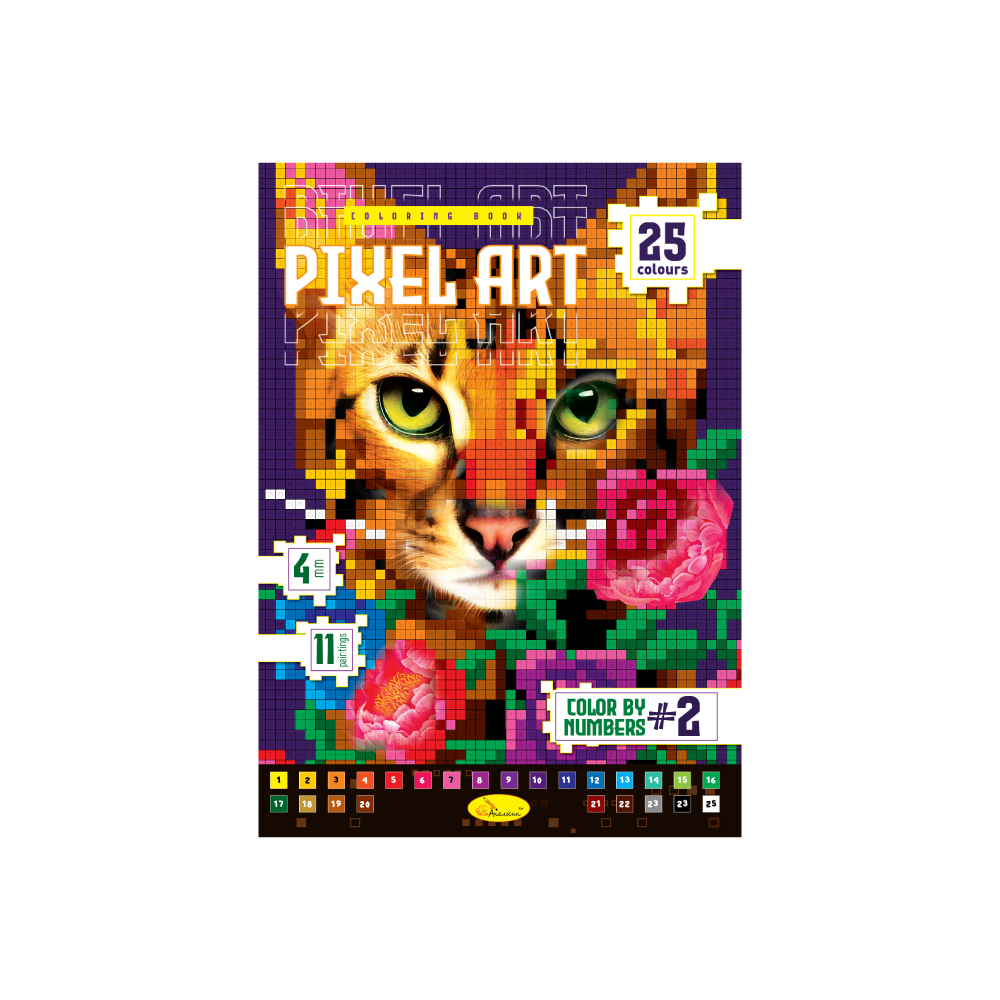 Coloring book "PIXEL ART" COLOR BY NUMBERS #2 
