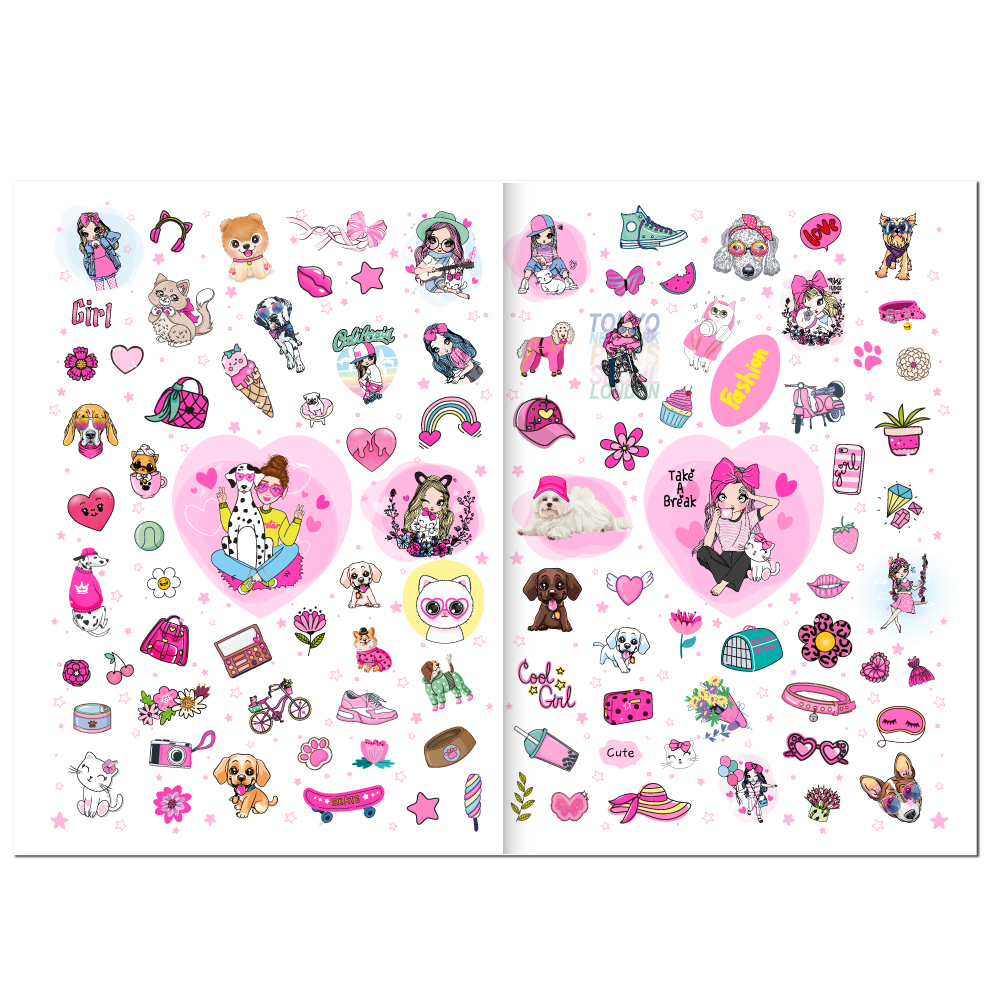"Dream&Style" розмальовка з наліпками "Girls&Pets" 