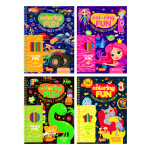 Набір для творчості "COLORING FUN" Розмальовка з олівцями на пружині МІКС