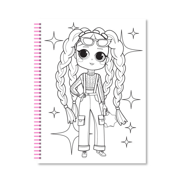 Набір для творчості "COLORING FUN" Розмальовка з олівцями на пружині "Для дівчат"