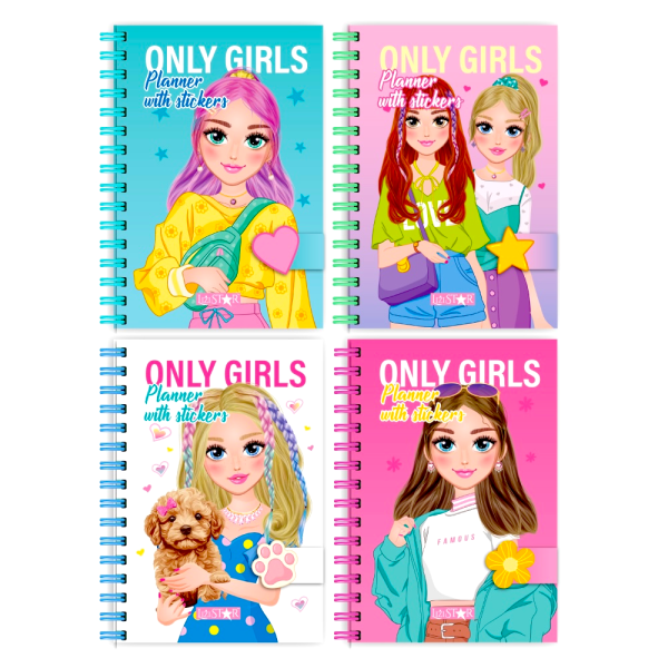 Блокнот для дівчаток з наліпками "Only Girls Planner" МІКС