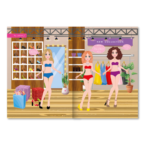 "Dress Up" книга-одягалка з наліпками "Stylish Girls"