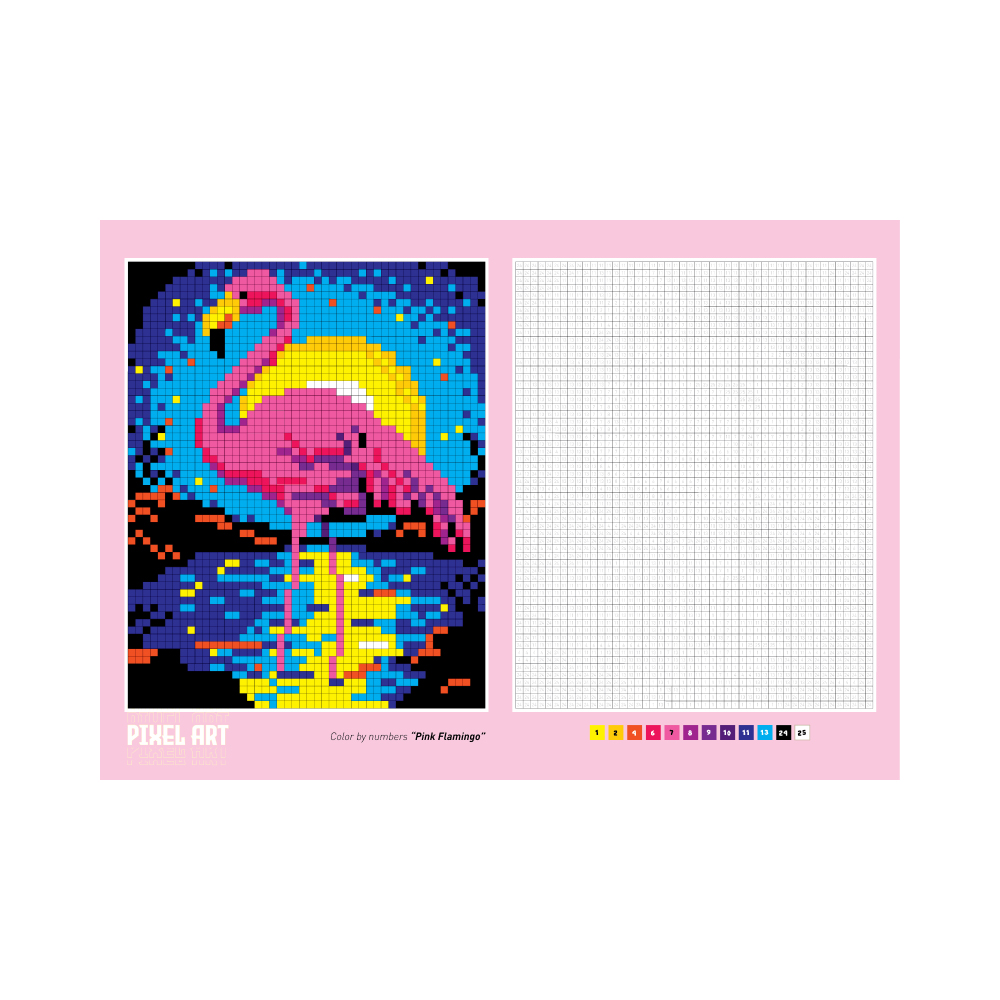 Coloring book "PIXEL ART" COLOR BY NUMBERS #2